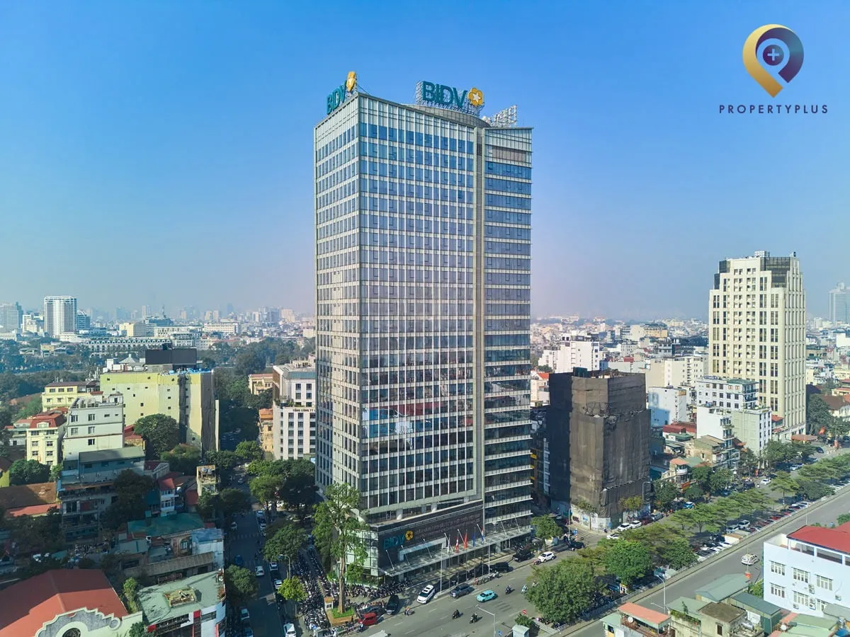 Toàn cảnh tòa nhà BIDV Tower tại Quận Hoàn Kiếm, Hà Nội.